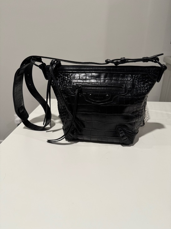 Balenciaga Handbags - Balenciaga Neo Classic XS Croc-Embossed Leather Hobo
